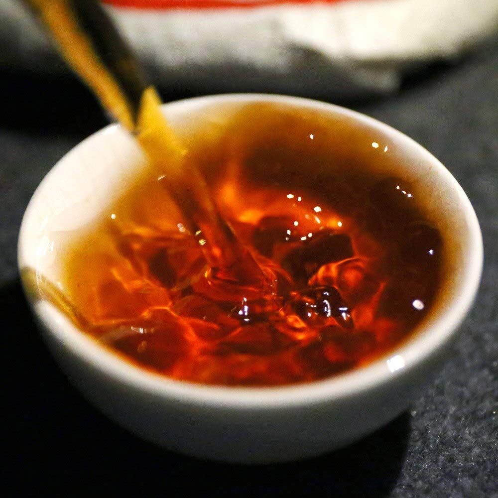 FullChea - 2017 Shu Puerh Tea - Menghai Pu Erh Tea Loose Leaf - Ripe Pu-erh Tea - Helps Digestion - 12.59oz / 357g