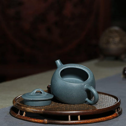 Zisha Teapot 200ml Chinese Yixing Clay Jinglan Tea Pot Green Mud Brewing Kettle