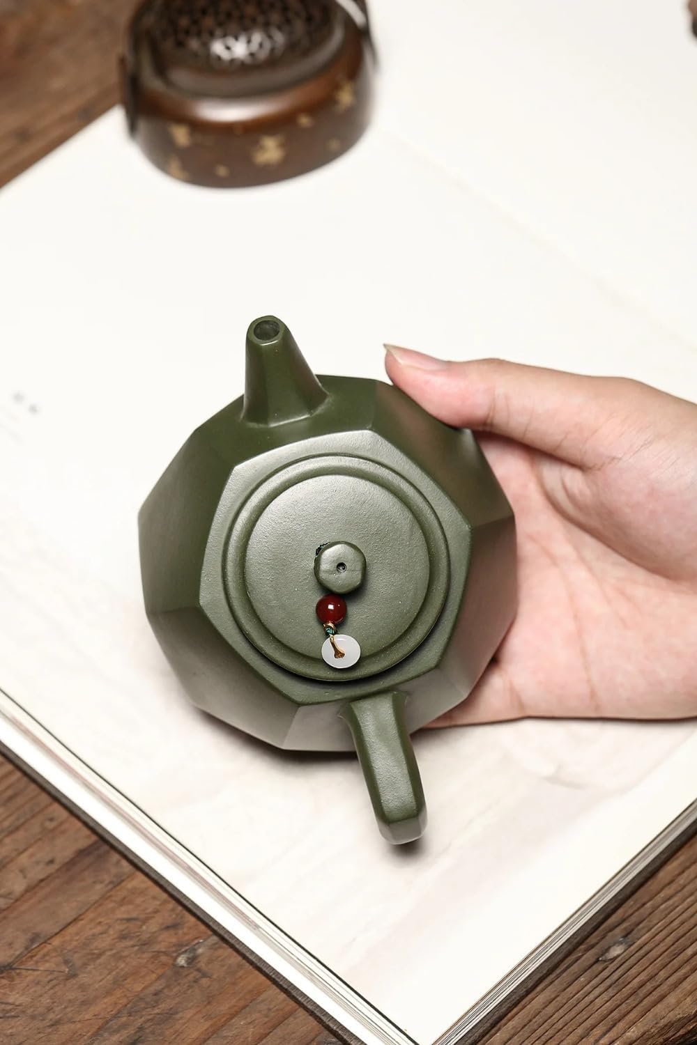 230ml Purple Clay Filter Tea Infuser Chinese Zisha Teaware Handmade Green Mud Tea Pot