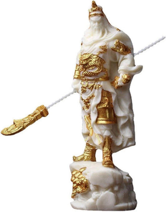oarehol Guan Gong Statue - Feng Shui Kwan Kung Sculpture for Home Office Decor, God of Wealth Kuan Gong Statue, Divine Gift
