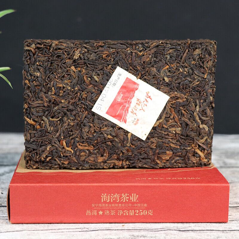 ONWILLTEA - 2017 Haiwan Old Comrade Made Good Tea for Everyone Pu-erh Puer Brick Ripe Lao Tong Zhi 250g