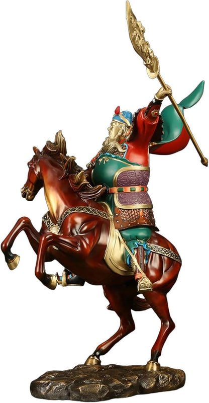 Pure Copper Guan Yu Statues - God of Wealth and Fortune, Feng Shui Gifts, Guan Gong Sculpture, Kwan Kung Figurines