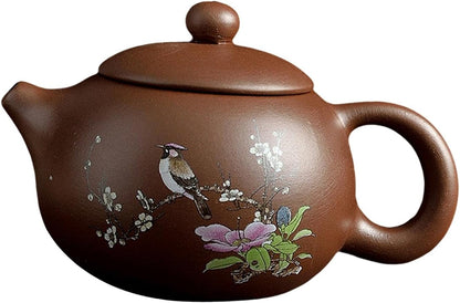 Bothyi Zisha Teapot Tea Kettle with Infuse Teaware Gift Kung Fu Teapot Chinese Tea Pots, 170ml Bird