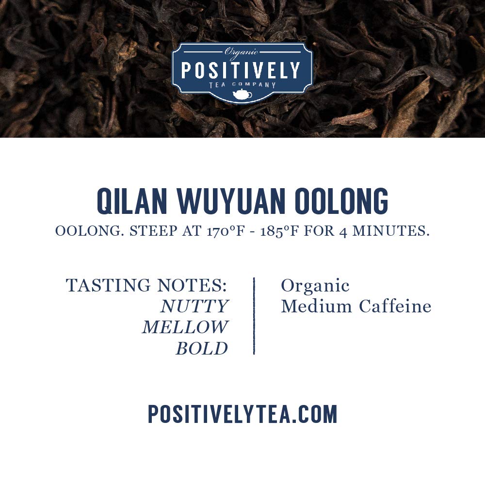 Organic Positively Tea Company, Qilan Wuyuan Oolong Tea, Loose Leaf, 16 Ounce