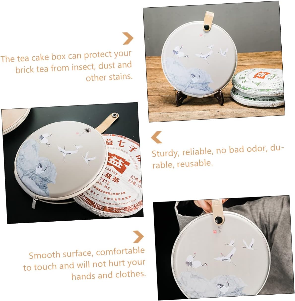 Zerodeko Tea Cake Storage Bag Tea Storage Bag Metal Tea Container Tea Canister Tin Tea Storage Can Tinplate Tea Canister Tea Storage Jar Tea Leaf Holder Container Bottle White Tea Eva