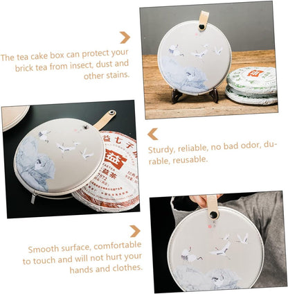 Zerodeko Tea Cake Storage Bag Tea Storage Bag Metal Tea Container Tea Canister Tin Tea Storage Can Tinplate Tea Canister Tea Storage Jar Tea Leaf Holder Container Bottle White Tea Eva