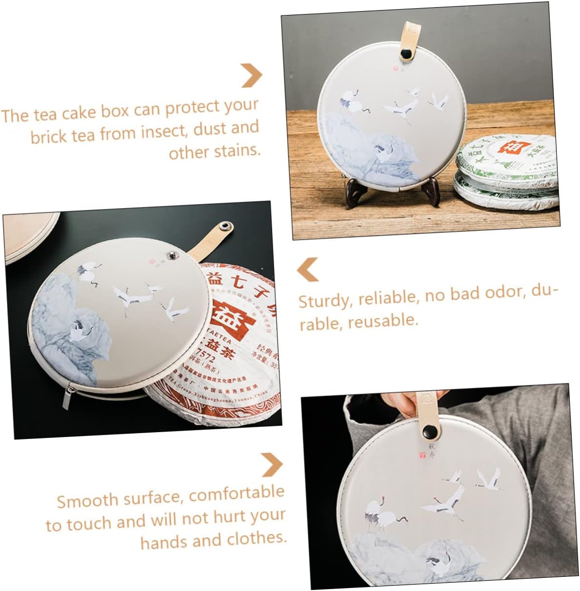 Cabilock Tea Cake Storage Bag Metal Tea Container Dispenser Container Tea Storage Bag Tea Container Bottle Loose Tea Storage Pouch Tea Storage Can Tea Storage Jar Eva Storage Box Household