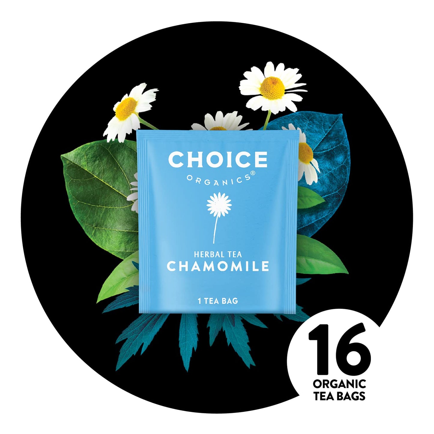 Choice Organics - Organic Chamomile Tea (3 Pack) - Compostable - Caffeine Free - 48 Organic Herbal Tea Bags