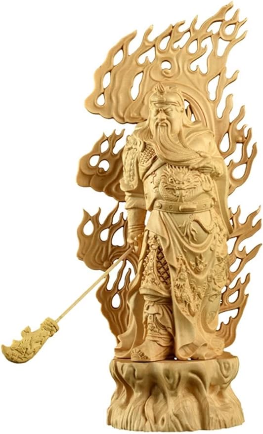 xiledu Chinese Feng Shui Decor Guan Yu Statue/God of Wealth Guan Gong Statue Good Luck Gifts/Guan Yun Chang Statue Home Office Decoration