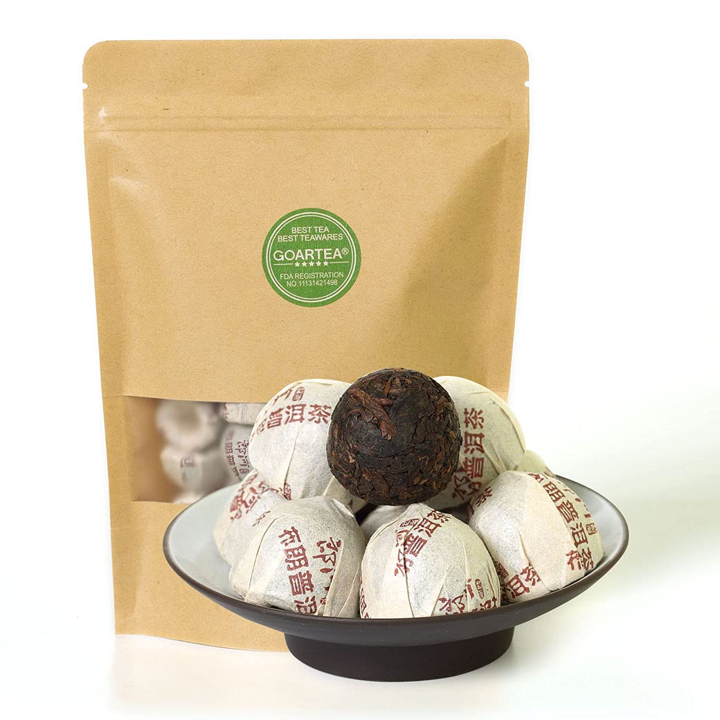 Puerh Tea Cake 40Pcs / 7.9oz 2009 Year Ripe Shu Supreme Langhe Bulang Mountain - Yunnan Pu-erh Pu erh Puer Pu'er Chinese Tea - Mini Tuocha
