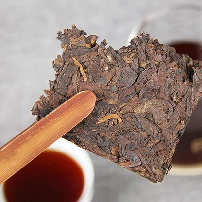 Health Benefits Jujube Fragrant Brick Big Leaf Old Pu'er Tea Ripe Tea 250g