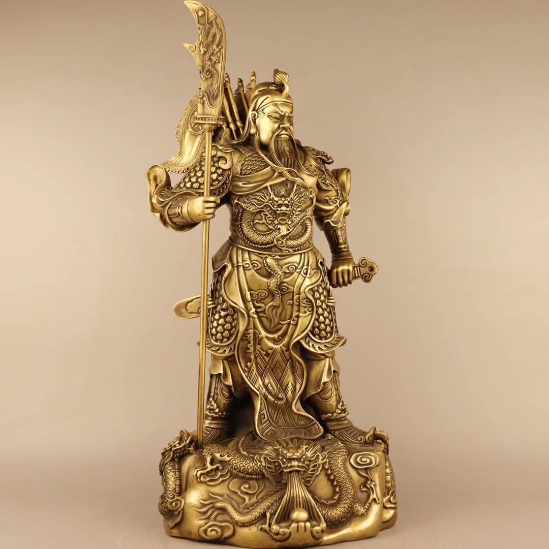 ZHONNA Guan Gong The God of Wealth Bronze Statue of Guan Yu The Chinese god of war attracts Wealth and feng Shui Gifts