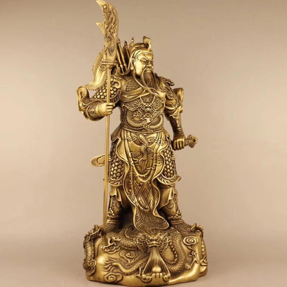 ZHONNA Guan Gong The God of Wealth Bronze Statue of Guan Yu The Chinese god of war attracts Wealth and feng Shui Gifts