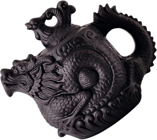 IMUSINICE Dragon Phoenix Purple Clay Teapot 510 Teapot Warmer Zisha Teapot Loose Tea Teapots Tea Maker Kettle Porcelain Kettle Embossed Tea Pots Ceramic Gongfu Teapot Large Office