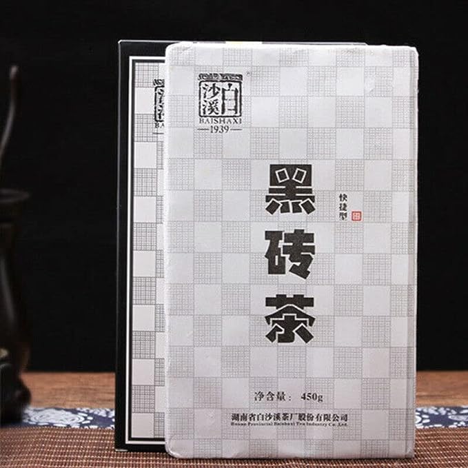 Shortcut Brick Tea HE ZHUANG CHA China Anhua Baishaxi Instant Dark Tea 450g