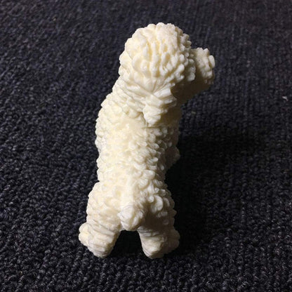 Statues for Home Decor Sculptures Teddy Pet Dog Miniature Model Animal Sculpture Home Living Room Bedroom Desktop Decorations Car Decoration Small Gifts