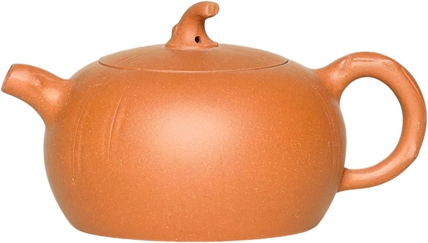 SILINE Zisha Tea Pot 10 Oz,Chinese Genuine Yixing Clay HandmadeTeapot with Filter,Infuser Kung Fu Loose Leaf Tea Maker Set (Hunian,Yellow Duanni Clay)