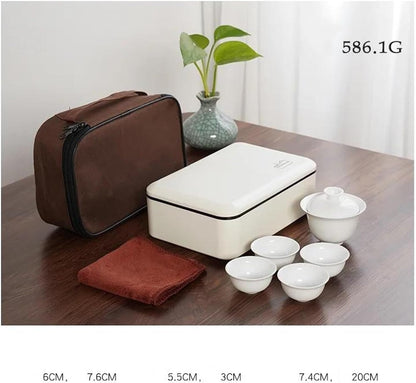 Afternoon Tea Set Travel Tea Set Kung Fu Tea Tray Portable Tea Set For Adults (Color : B)