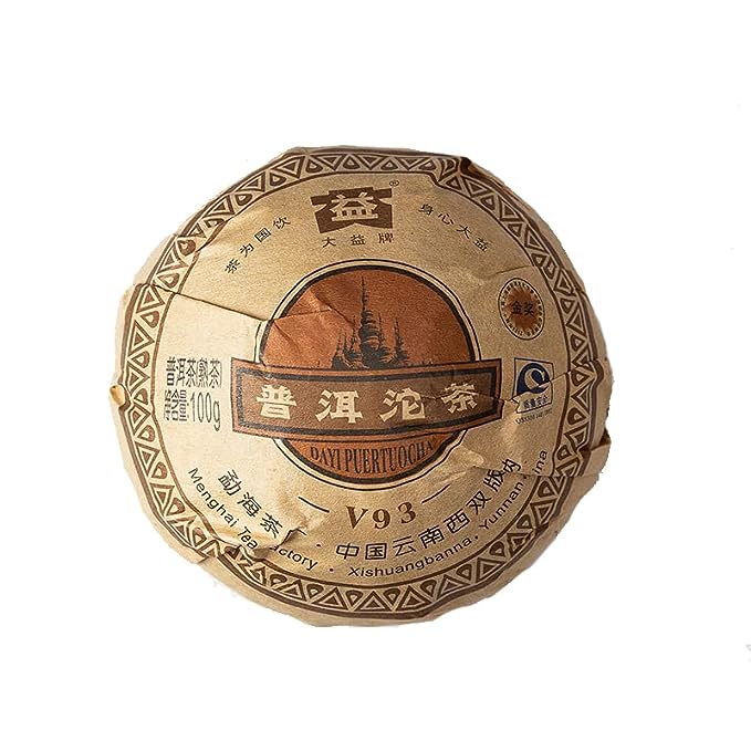 Yunnan Menghai Dayi Ripe Tea V93 Tuocha Ripe Puer Pu-erh Tuo Cha tea V93 (100g)