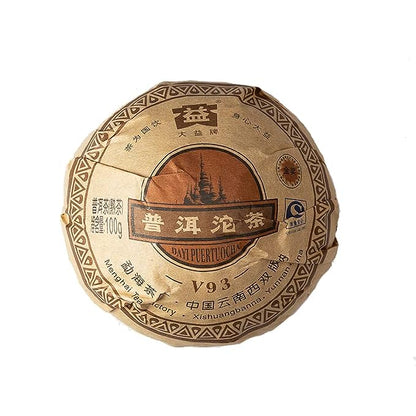 Yunnan Menghai Dayi Ripe Tea V93 Tuocha Ripe Puer Pu-erh Tuo Cha tea V93 (100g)