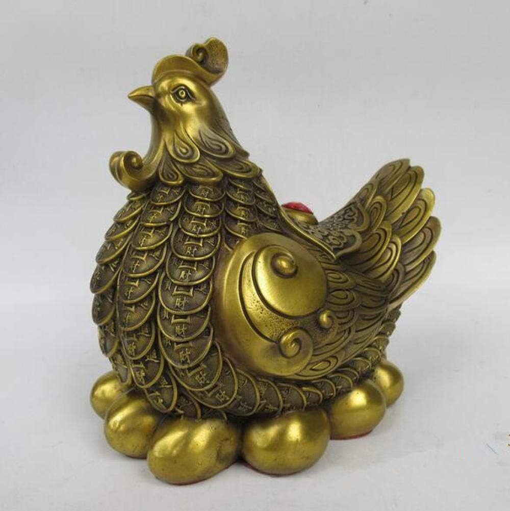 Statues for Home Decor Sculptures Brass Hens Lay Eggs Statue