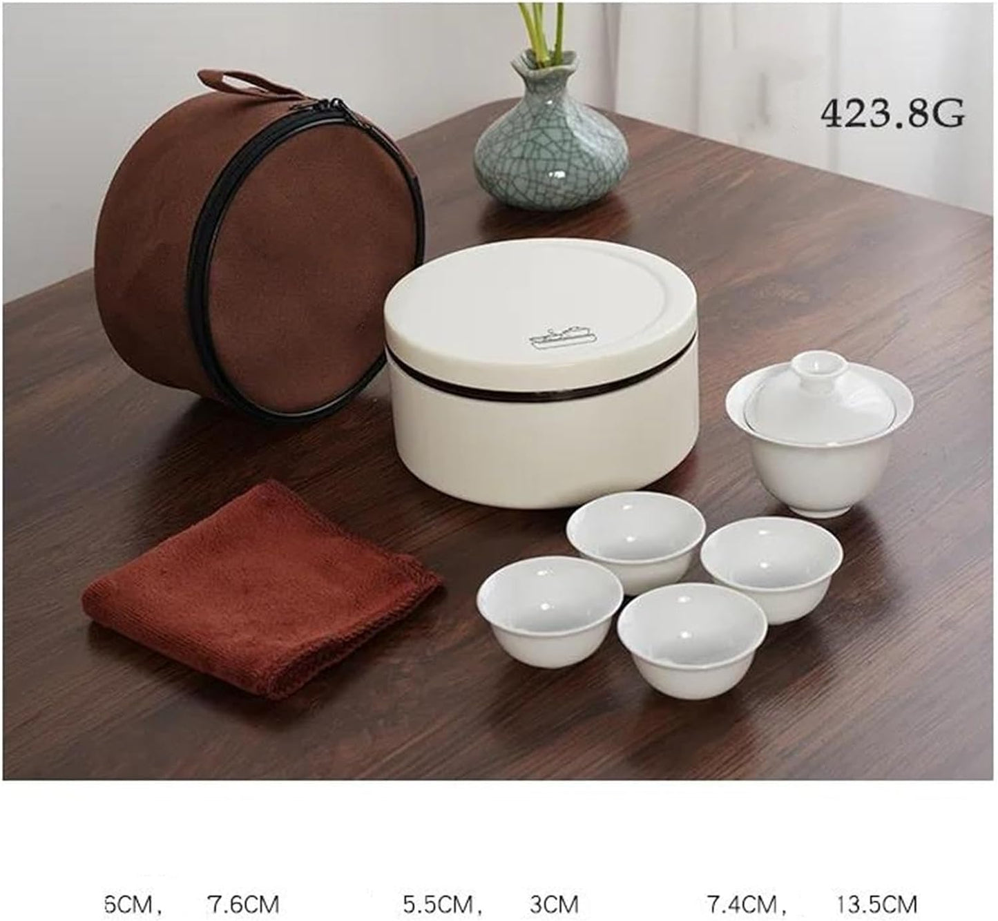 Afternoon Tea Set Travel Tea Set Kung Fu Tea Tray Portable Tea Set For Adults (Color : B)