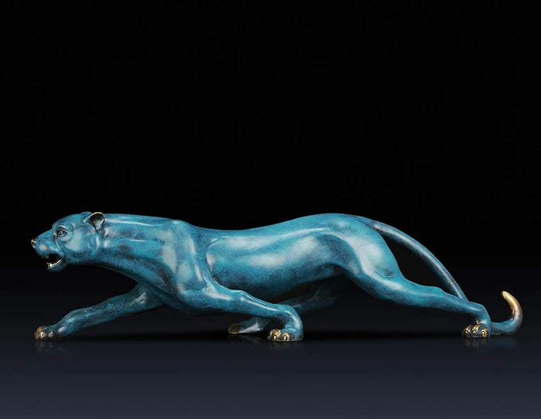 62CM LARGE 2022 Good LUCK HOME OFFICE Shop lobby efficacious Mascot thriving business lightning Leopard Cheetah FENG SHUI statue