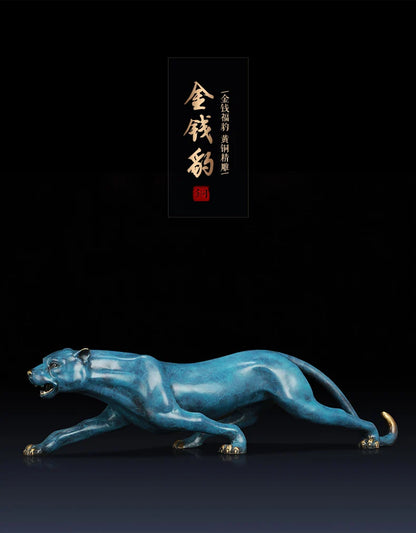 62CM LARGE 2022 Good LUCK HOME OFFICE Shop lobby efficacious Mascot thriving business lightning Leopard Cheetah FENG SHUI statue