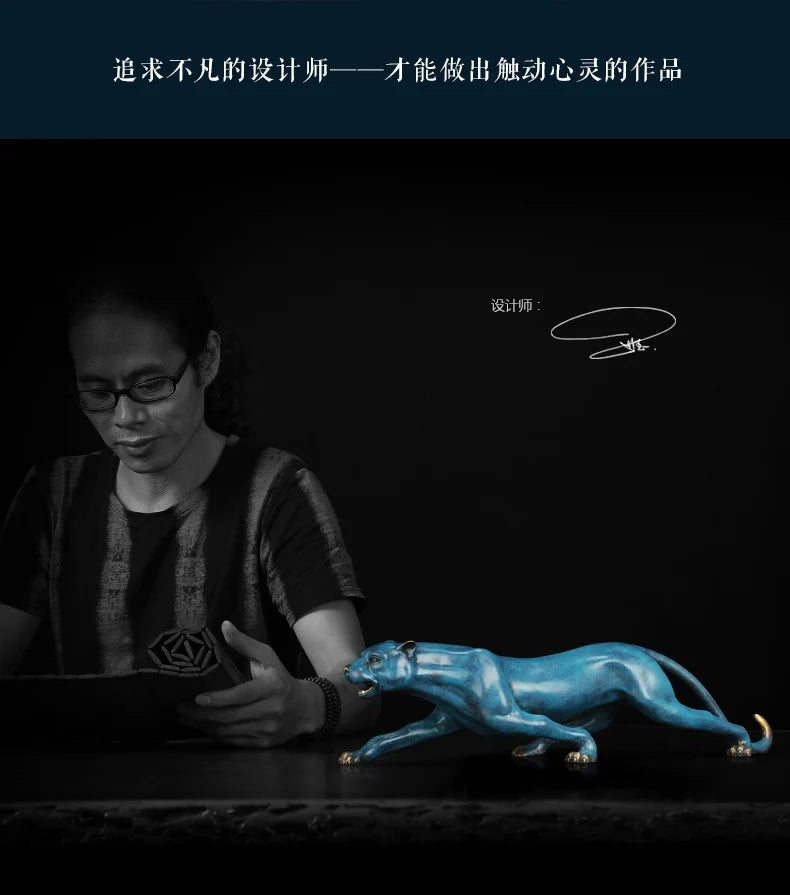 62CM LARGE 2022 Good LUCK HOME OFFICE Shop lobby efficacious Mascot thriving business lightning Leopard Cheetah FENG SHUI statue