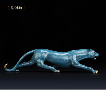 62CM LARGE 2022 Good LUCK HOME OFFICE Shop lobby efficacious Mascot thriving business lightning Leopard Cheetah FENG SHUI statue