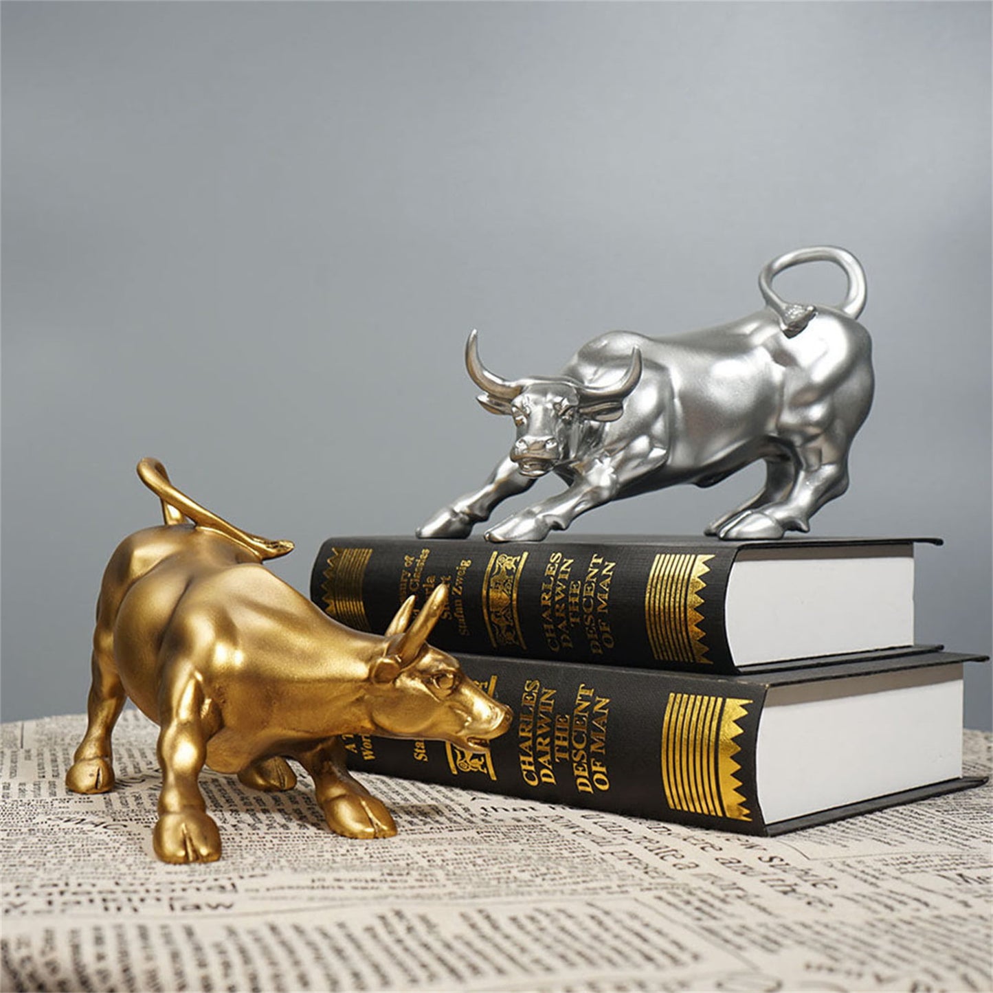 Wanwan Personalized OX Figurine Fine Symbol Resin Represents Good Luck OX Statue Desktop Decoration