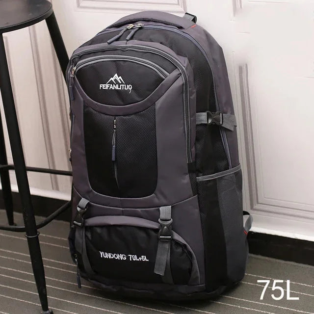 65L 75L Men's Outdoor Climbing Travel Rucksack Sports Camping Hiking Backpack School Bag Pack For Male Female Women