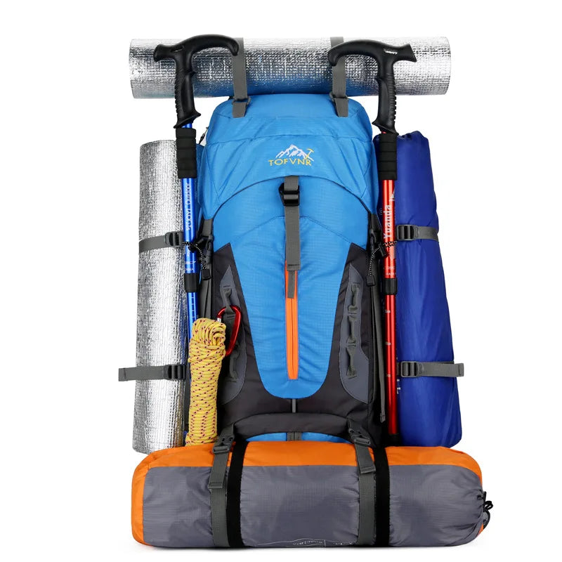 65L Large Camping Backpack Bag Travel  Men's Women Luggage Hiking Shoulder Bags Outdoor Climbing Trekking  unisex Traveling Bag