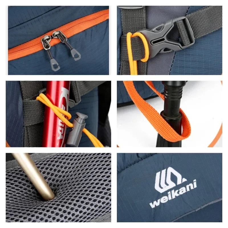 65L Unisex Waterproof Outdoor Climbing Camping Backpack Trekking Rucksack Travel Sports Bag Pack For Male Female