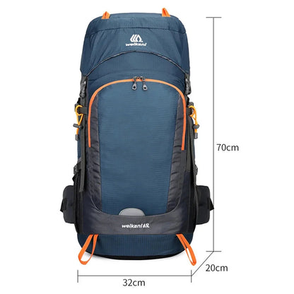 65L Unisex Waterproof Outdoor Climbing Camping Backpack Trekking Rucksack Travel Sports Bag Pack For Male Female