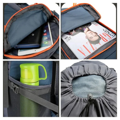 65L Unisex Waterproof Outdoor Climbing Camping Backpack Trekking Rucksack Travel Sports Bag Pack For Male Female