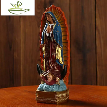 Beautiful Our Lady of Guadalupe Virgin Mary Statue Sculpture  Resin Figurine Gift Xmas Display Decor Ornament
