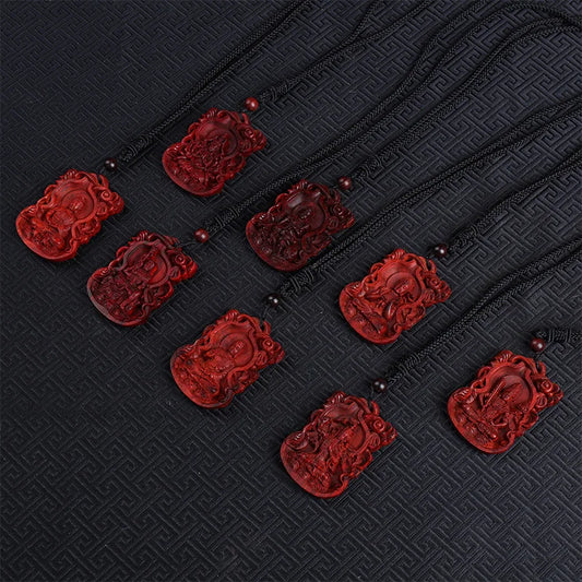6cm Lobular Rosewood Figure Statue Buddha Pendant Car Hanging Office Decoration Wood Statue Collection