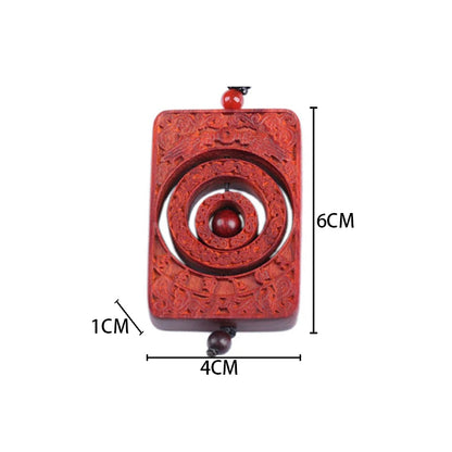 6cm Lobular Rosewood Lucky deduction Wooden sign Pendant Office Decoration Car Hanging Home Décor Mascot Collection