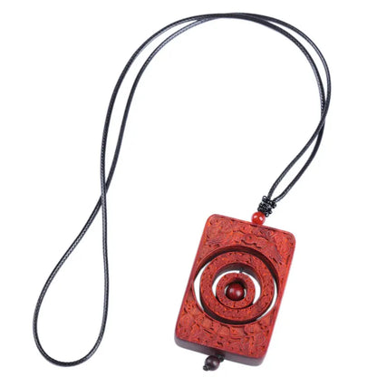 6cm Lobular Rosewood Lucky deduction Wooden sign Pendant Office Decoration Car Hanging Home Décor Mascot Collection