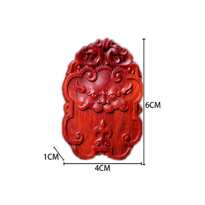 6cm Lobular Rosewood Traditional Chinese Ruyi Wooden sign Mascot Pendant Car Hanging Wall Decoration Home Décor