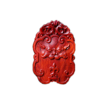 6cm Lobular Rosewood Traditional Chinese Ruyi Wooden sign Mascot Pendant Car Hanging Wall Decoration Home Décor
