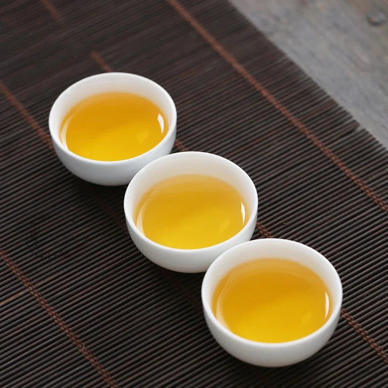 6pcs Chinese Ceramic Tea Cup Set Handmade White Porcelain Tea Bowl Portable Meditation Teacup Tradition Tea Set Master Cups
