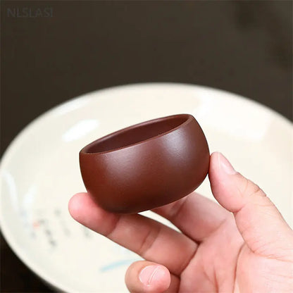 6pcs Chinese Yixing Purple Clay Teacup Travel Meditation Cup Authentic Zisha Tea Bowl Master Cups Handmade Tea Set 40ml
