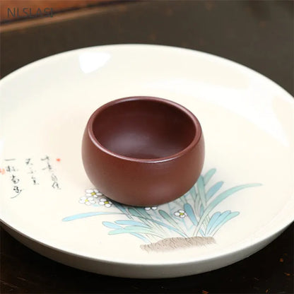 6pcs Chinese Yixing Purple Clay Teacup Travel Meditation Cup Authentic Zisha Tea Bowl Master Cups Handmade Tea Set 40ml