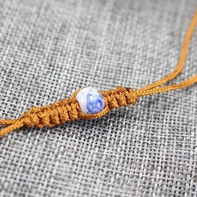 6pcs Handmade rope for tea pot rope with bead for KungFu tea set china blue-and-white porcelain bead pot rope tea set pot string
