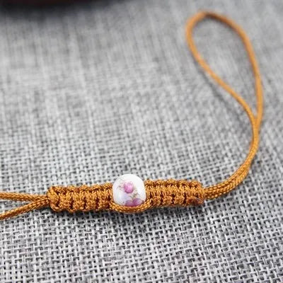 6pcs Handmade rope for tea pot rope with bead for KungFu tea set china blue-and-white porcelain bead pot rope tea set pot string
