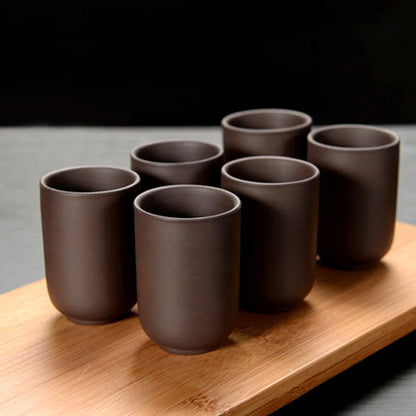 6pcs/lot Chinese kungfu tea cup smelling cup zisha purple clay cup 20ml small size on sales