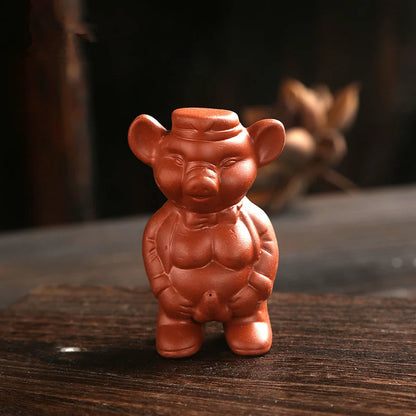 6pcs/lot pee doll Chinese yixing zisha purple clay tea pet home decoration on tea tray lovely pee boy tea play on sales in China
