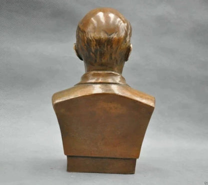 7'' Soviet Leader Vladimir Ilyich Ulyanov Lenin Bust Bronze Statue